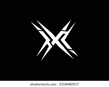  X Letter Logo Monogram Icon with Creative Modern Trendy Look Vector Pro Vector
