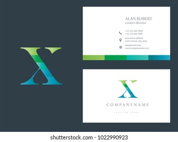 X letter logo multicolor vector design template