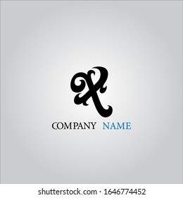 Logotipo de letra X con un bonito fondo blanco.Icono de letra X.