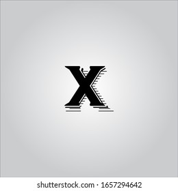 X letter logo with nice white background.X letter icon.