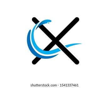 X Letter logo or symbol template