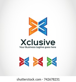 X letter logo template