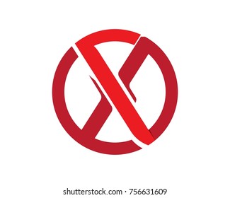 X Letter Logo Template