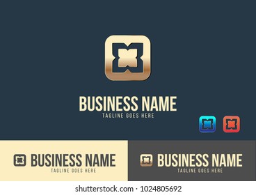 X Letter Logo Template Design Vector Illustration 