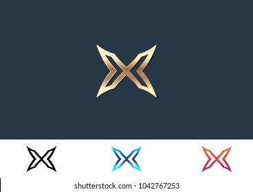 X Letter Logo Template Design Vector 
