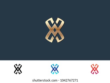 X Letter Logo Template Design Vector 