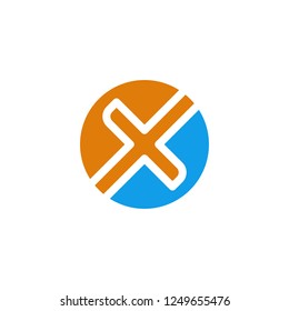 X letter logo template design icon vector illustration