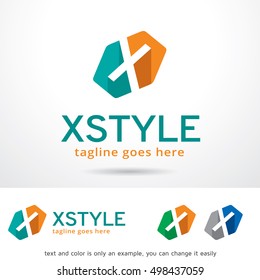 X Letter Logo Template Design Vector