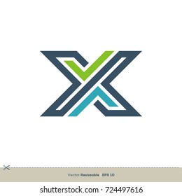 X Letter Logo Template Illustration Design. Vector EPS 10.