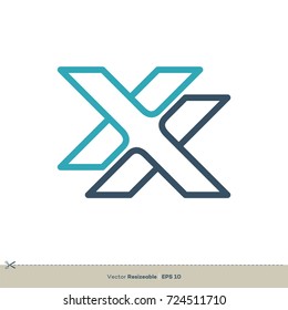 X Letter Logo Template Illustration Design. Vector EPS 10.