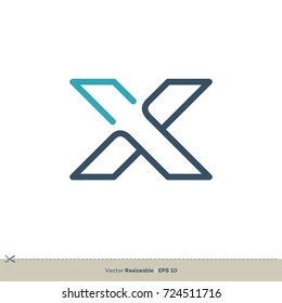 X Letter Logo Template Illustration Design. Vector EPS 10.