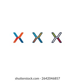 X Letter Logo Template for Technology Company