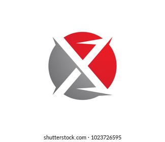 X Letter Logo Template vector icon illustration design