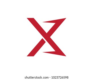 X Letter Logo Template vector icon illustration design