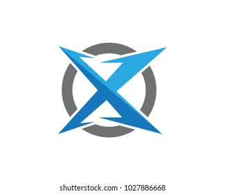 X Letter Logo Template vector icon illustration design