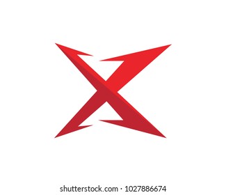 X Letter Logo Template vector icon illustration design