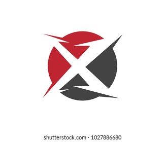 X Letter Logo Template vector icon illustration design