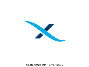 X Letter Logo Template vector icon design