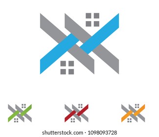 X Letter Logo Template vector icon design
