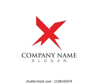 X Letter Logo Template vector icon design