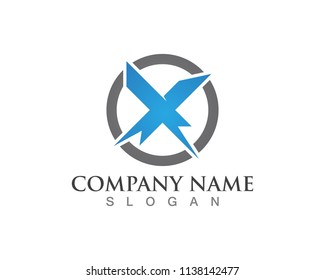 X Letter Logo Template vector icon design