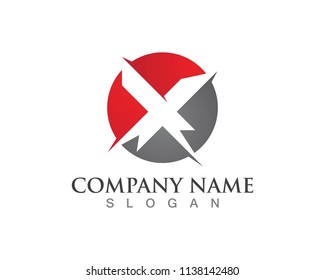 X Letter Logo Template vector icon design