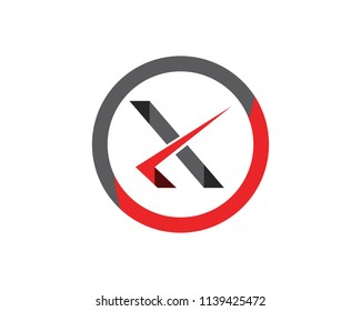 X Letter Logo Template vector icon design