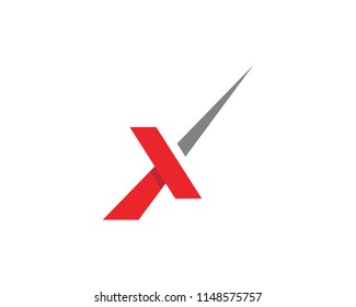 X Letter Logo Template vector icon illustration design