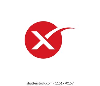 X Letter Logo Template vector icon design