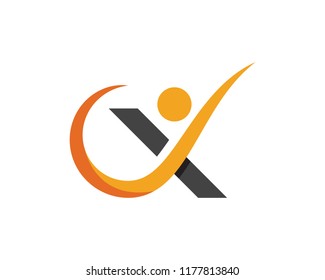 X Letter Logo Template vector icon illustration design