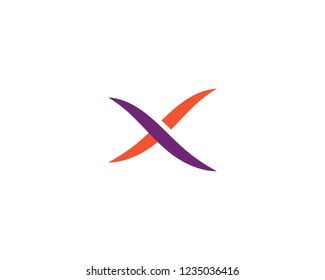 X Letter Logo Template vector icon design