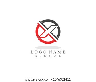 X Letter Logo Template Vector Icon Design