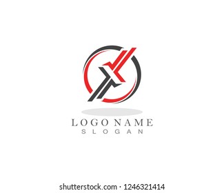 X Letter Logo Template Vector Icon Design