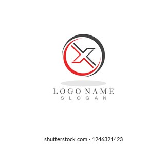 X Letter Logo Template Vector Icon Design