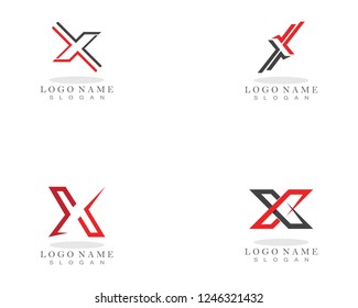 X Letter Logo Template Vector Icon Design
