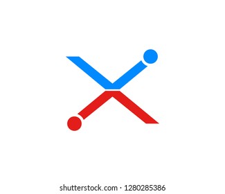 X Letter Logo Template vector icon design