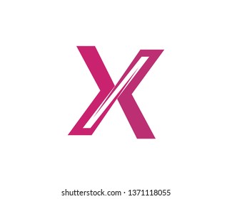 X Letter Logo Template vector icon illustration design