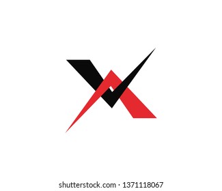 X Letter Logo Template vector icon illustration design