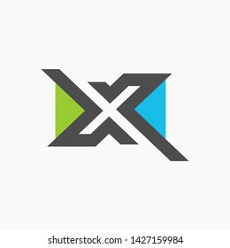 X Letter Logo Template vector icon design