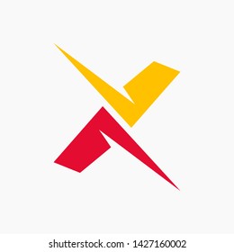 X Letter Logo Template vector icon design