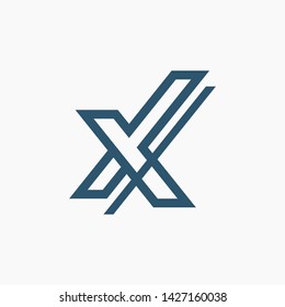 X Letter Logo Template vector icon design