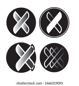 X Letter Logo Template vector icon design
