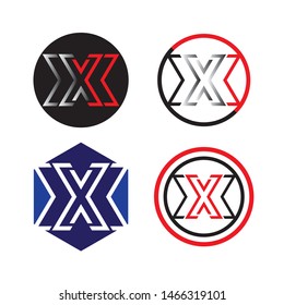 X Letter Logo Template vector icon design
