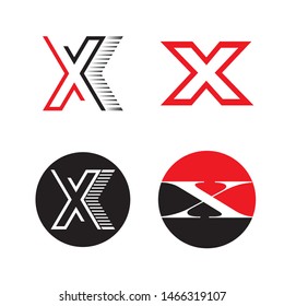 X Letter Logo Template vector icon design
