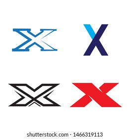 X Letter Logo Template vector icon design
