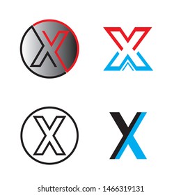 X Letter Logo Template vector icon design
