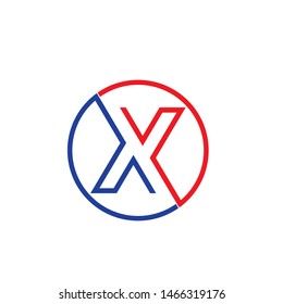 X Letter Logo Template vector icon design

