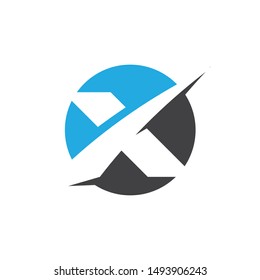 X Letter Logo Template vector icon illustration design