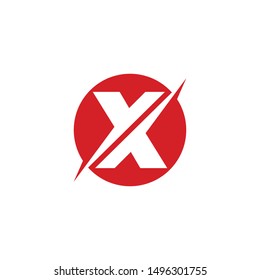 X Letter Logo Template vector icon design

