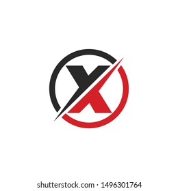 X Letter Logo Template vector icon design
